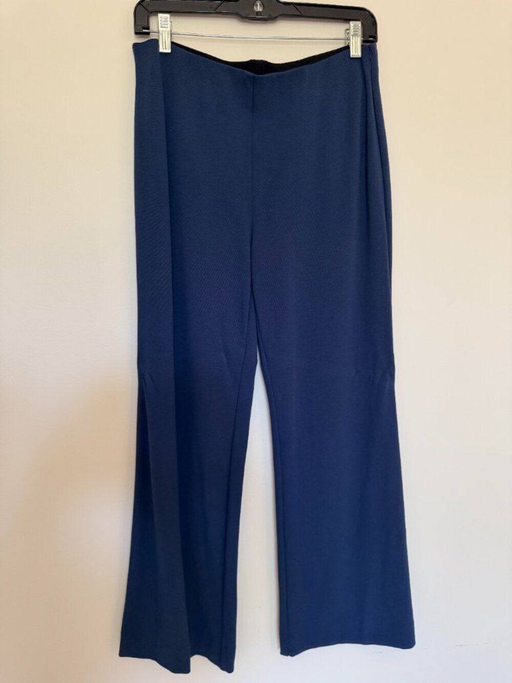 Lafayette 148 Gates Pull On Wide Leg Pants Minimalist Quiet Luxury Blue - Medium